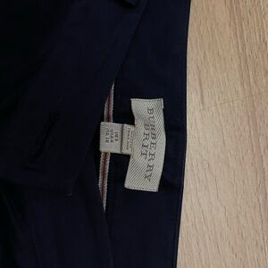 Burberry Dark Blue Trousers with Zipper Detail